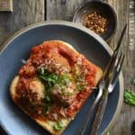 Easy Meatball Bomber Recipe on Wooden Table