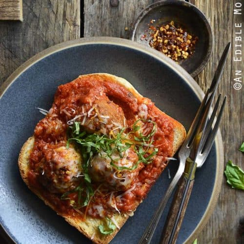 Easy Meatball Bomber Recipe on Wooden Table