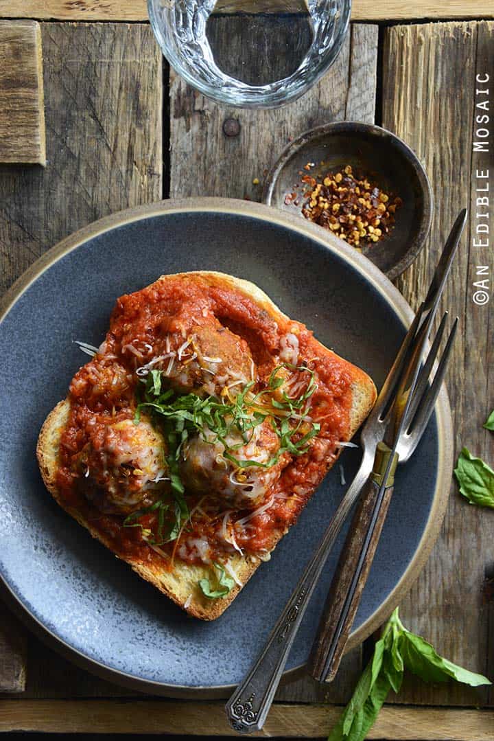 Easy Meatball Bomber Recipe on Wooden Table