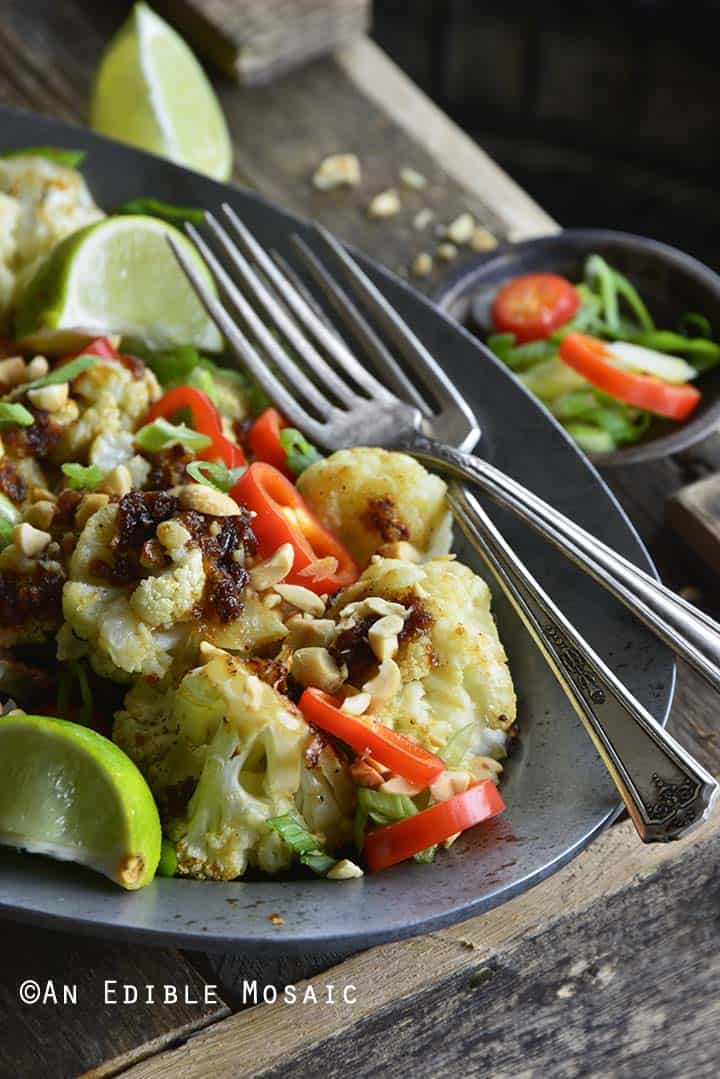 Gluten Free Pad Thai Cauliflower Side Dish Front View