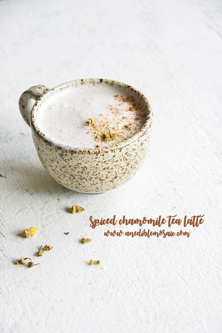 Spiced Chamomile Tea Latte with Description