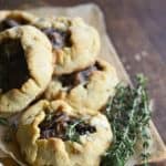 Front View of Low Carb Savory Tart Recipe with Mushrooms, Manchego, and Thyme