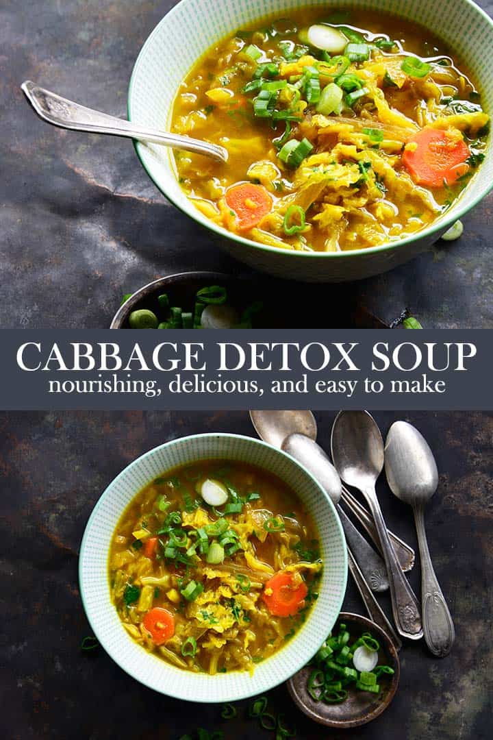 cabbage detox soup recipe pin