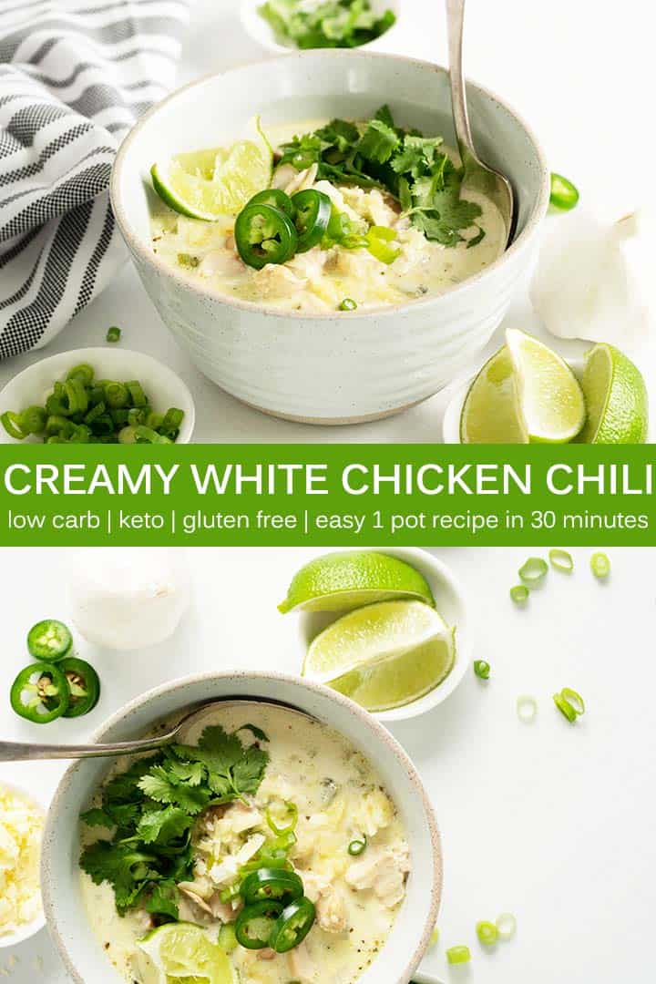 Creamy White Chicken Chili Recipe Pin