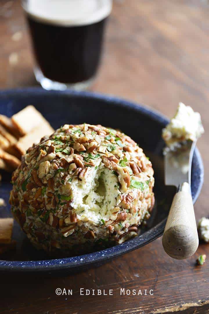 Close Up of Easy Ranch Cheese Ball Recipe (Low Carb Appetizer)