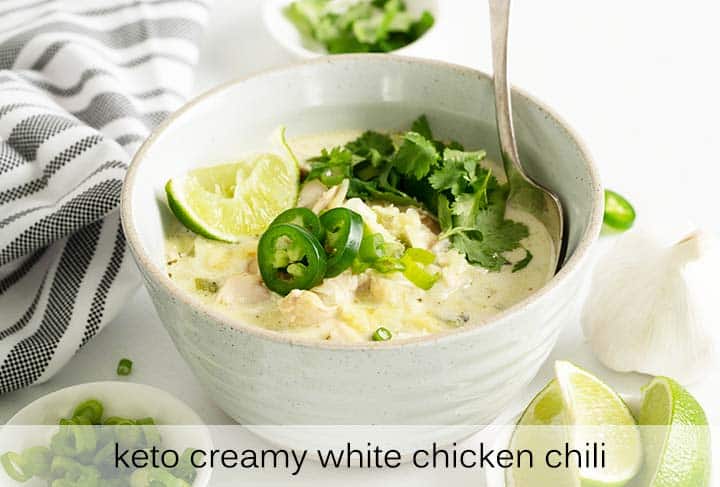 Keto Creamy White Chicken Chili with Description