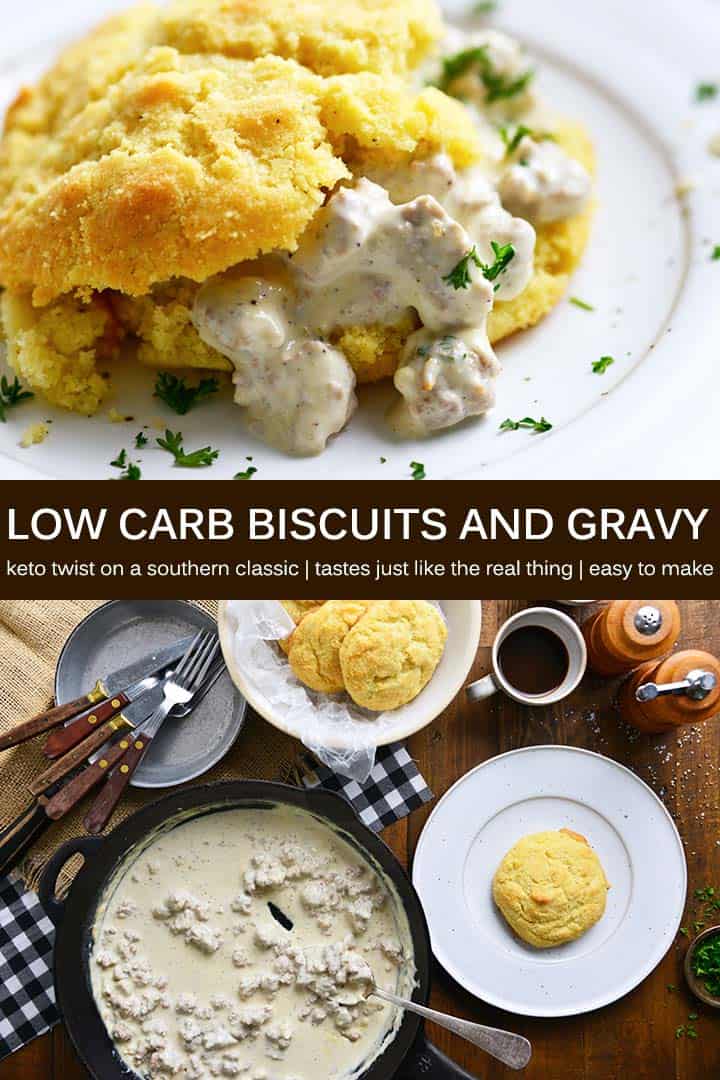 Low Carb Biscuits and Gravy Recipe Pin