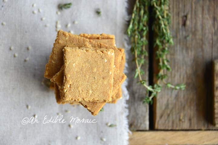 Top View of Low Carb Butter Crackers Recipe
