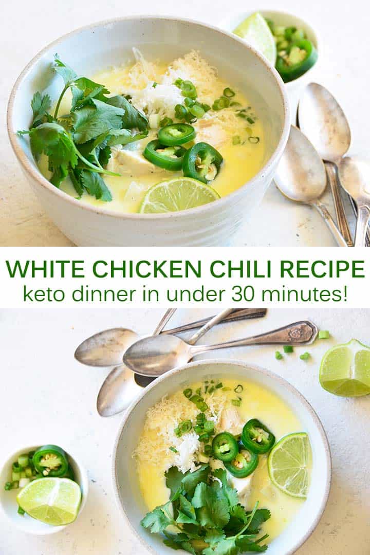 White Chicken Chili Recipe Pin