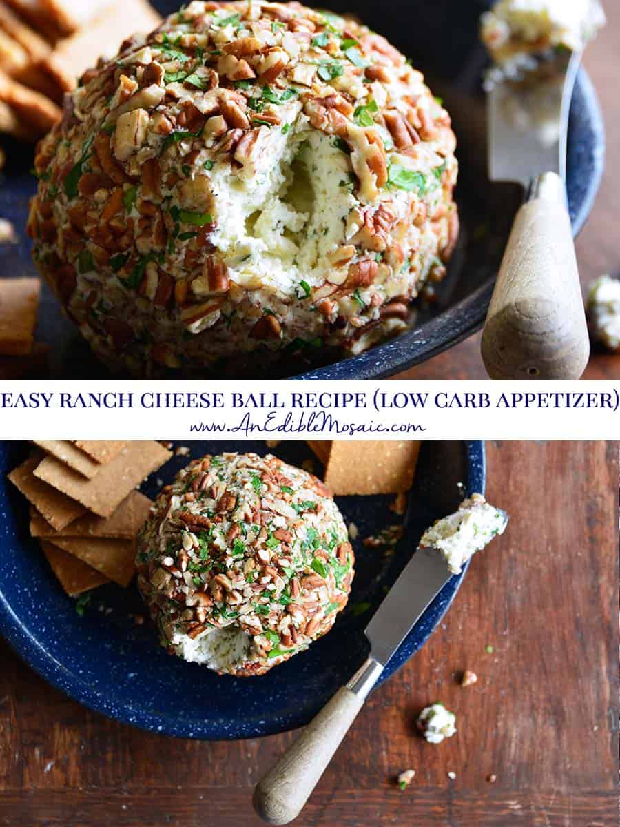 Easy Ranch Cheese Ball Recipe Pin