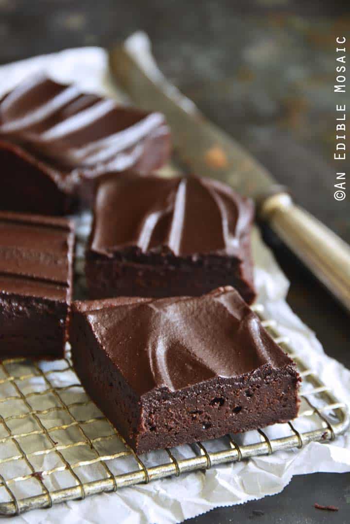 Fudgy Guinness Brownies with Dark Chocolate Ganache Recipe