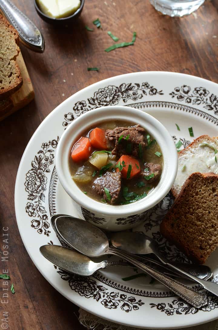 Guinness Beef Stew and Irish Brown Soda Bread