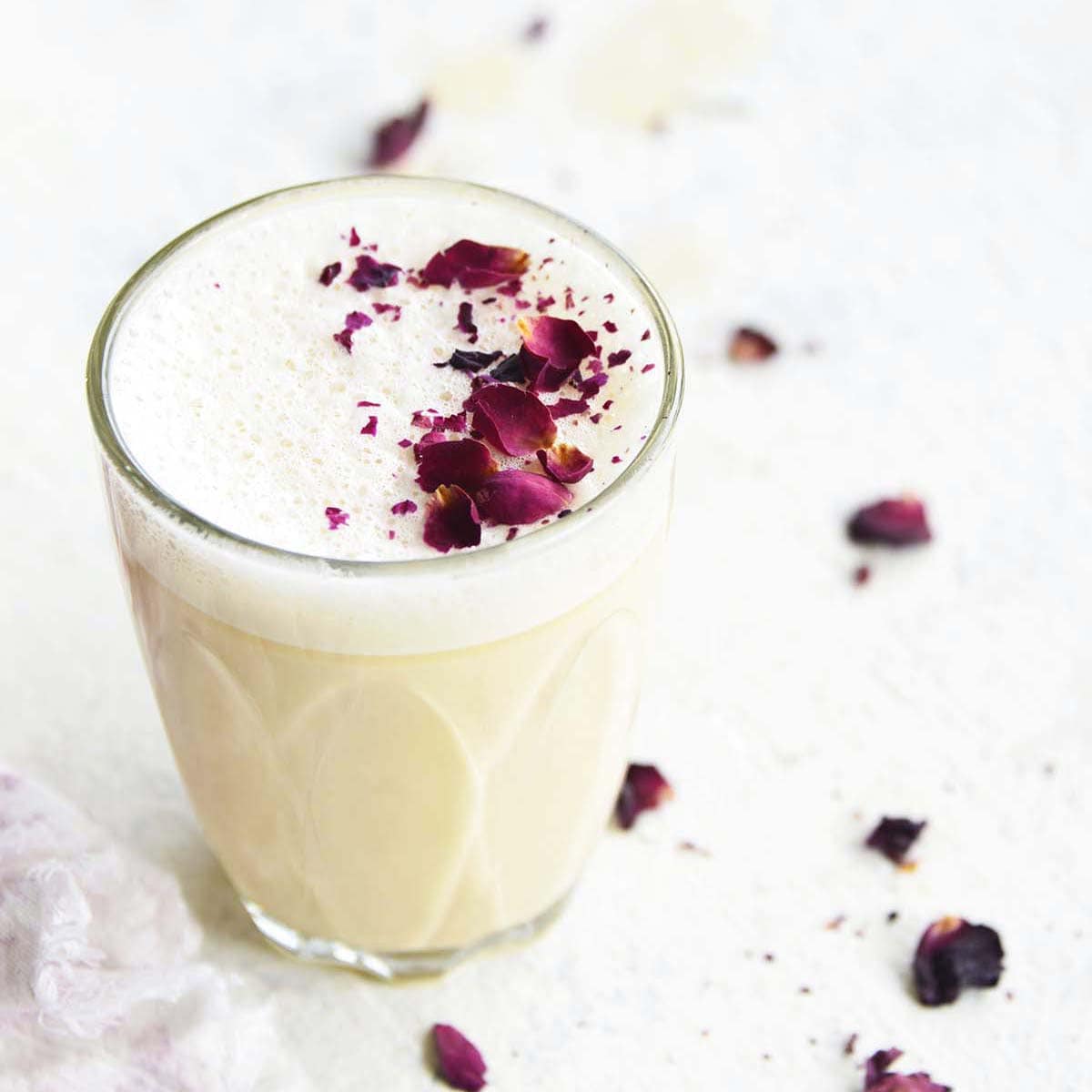 rose latte recipe featured image