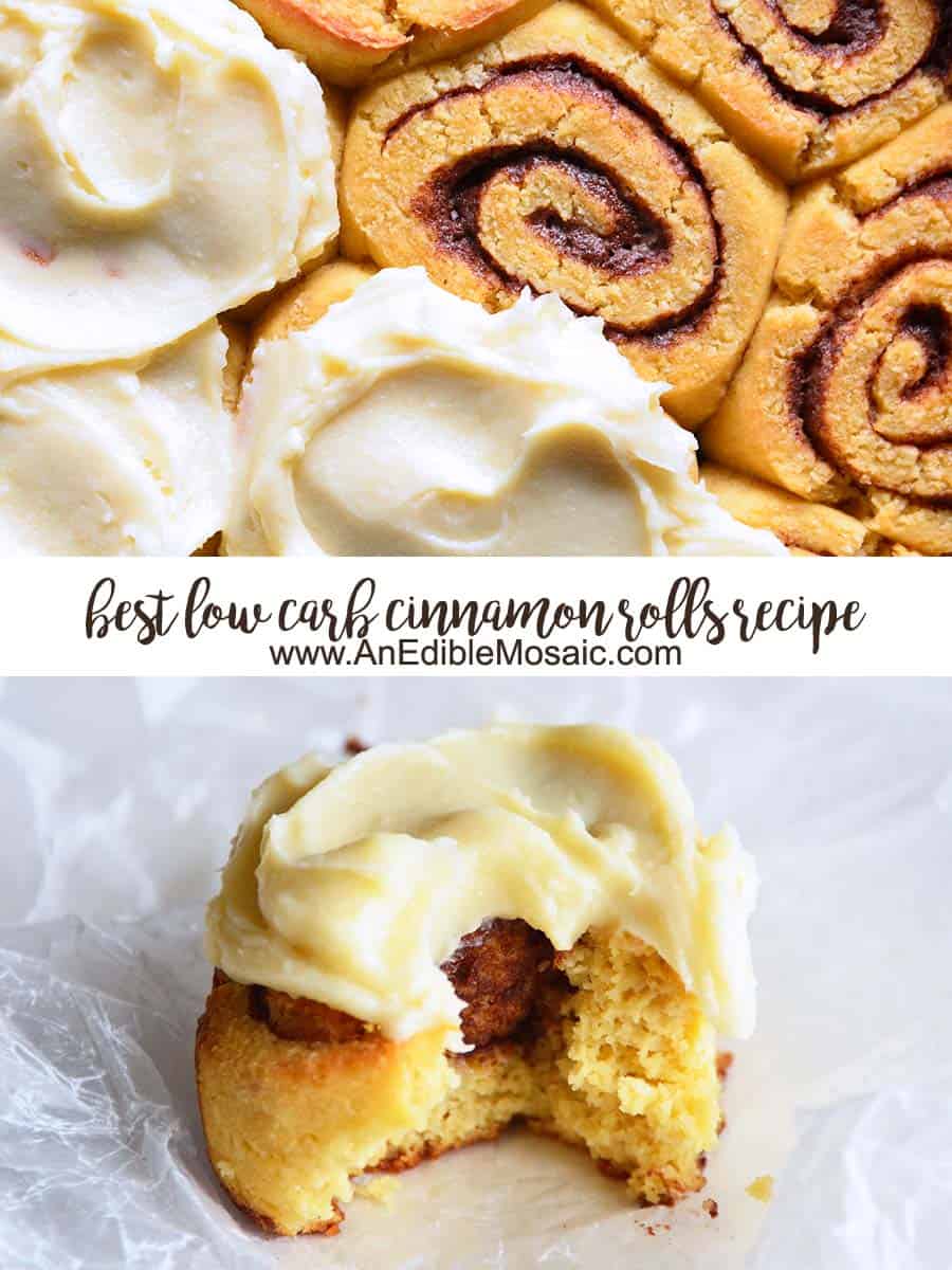 Best Low Carb Cinnamon Rolls Recipe Pinnable Image with Description