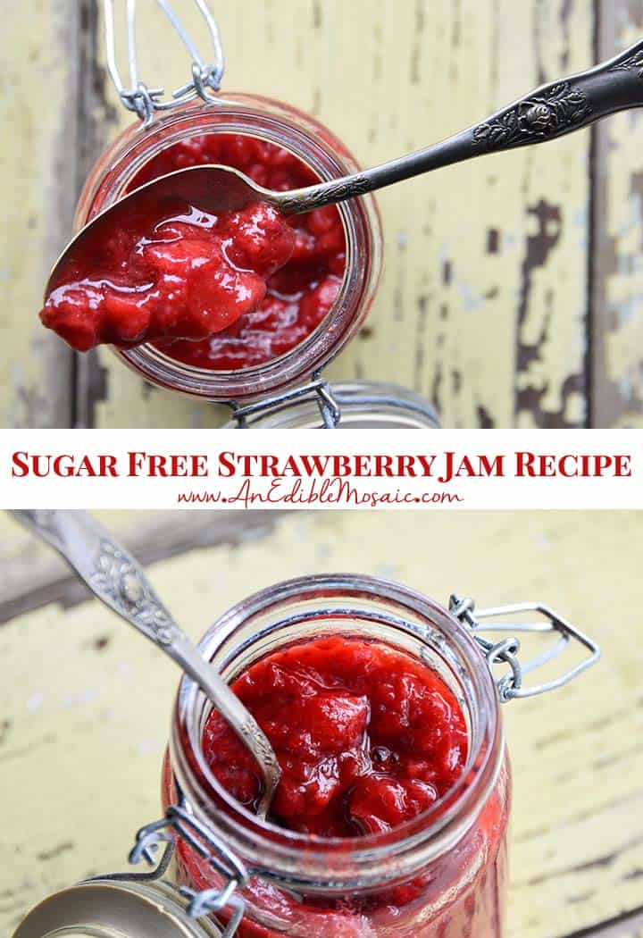 Sugar Free Strawberry Jam Recipe Pin