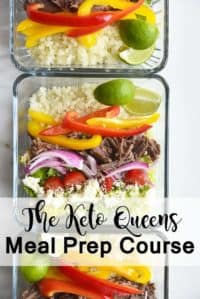 3 Meal Prepped Taco Salad Bowls with The Keto Queens Meal Prep Course