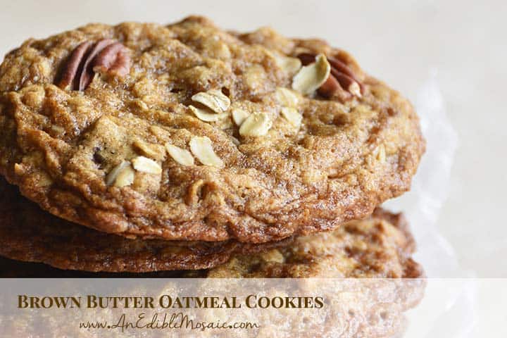 Brown Butter Oatmeal Cookies with Description