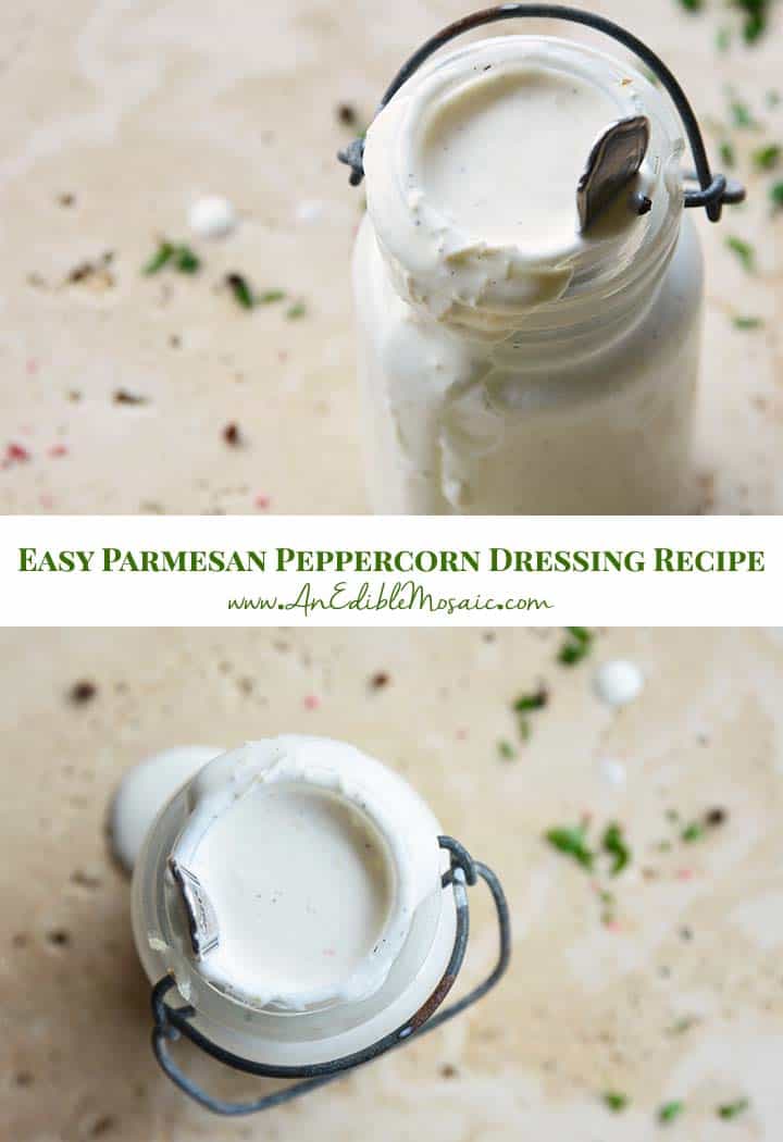 Easy Parmesan Peppercorn Dressing Recipe Pin