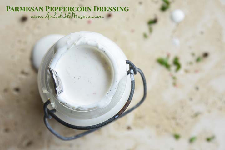 Parmesasn Peppercorn Dressing with Description
