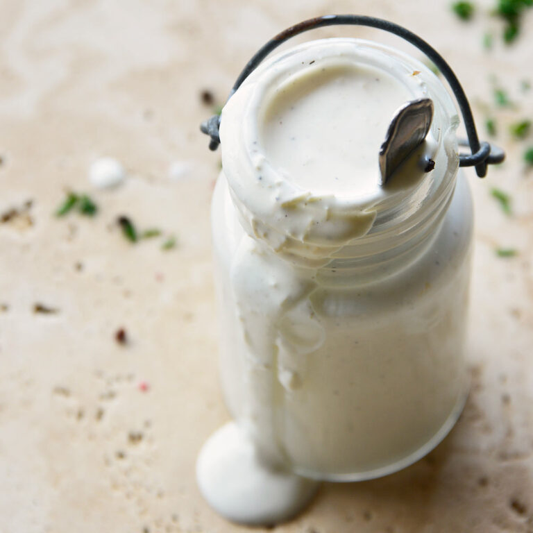 gluten free low carb parmesan peppercorn dressing featured image