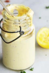 5 minute honey mustard dressing recipe featured image