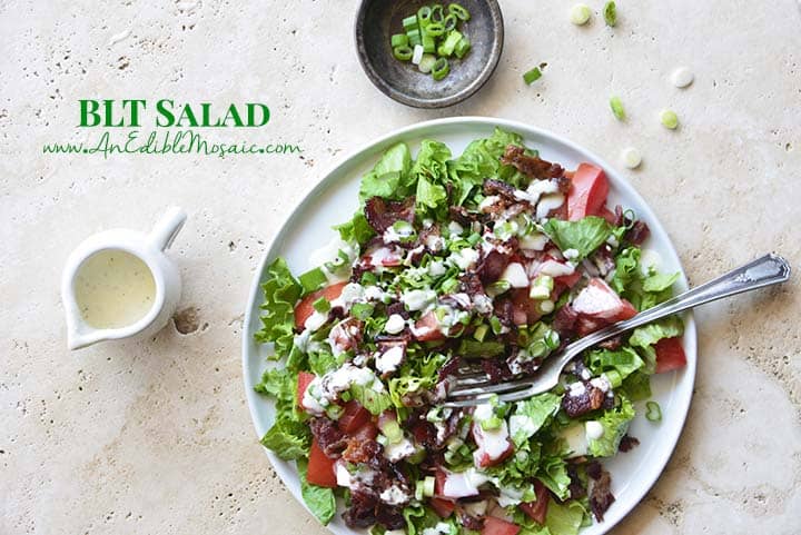 BLT Salad with Description