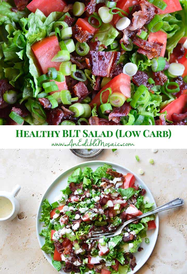 Healthy BLT Salad (Low Carb) Recipe Pin
