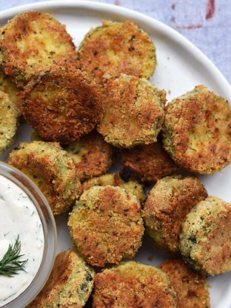 crispy zucchini slices featured image