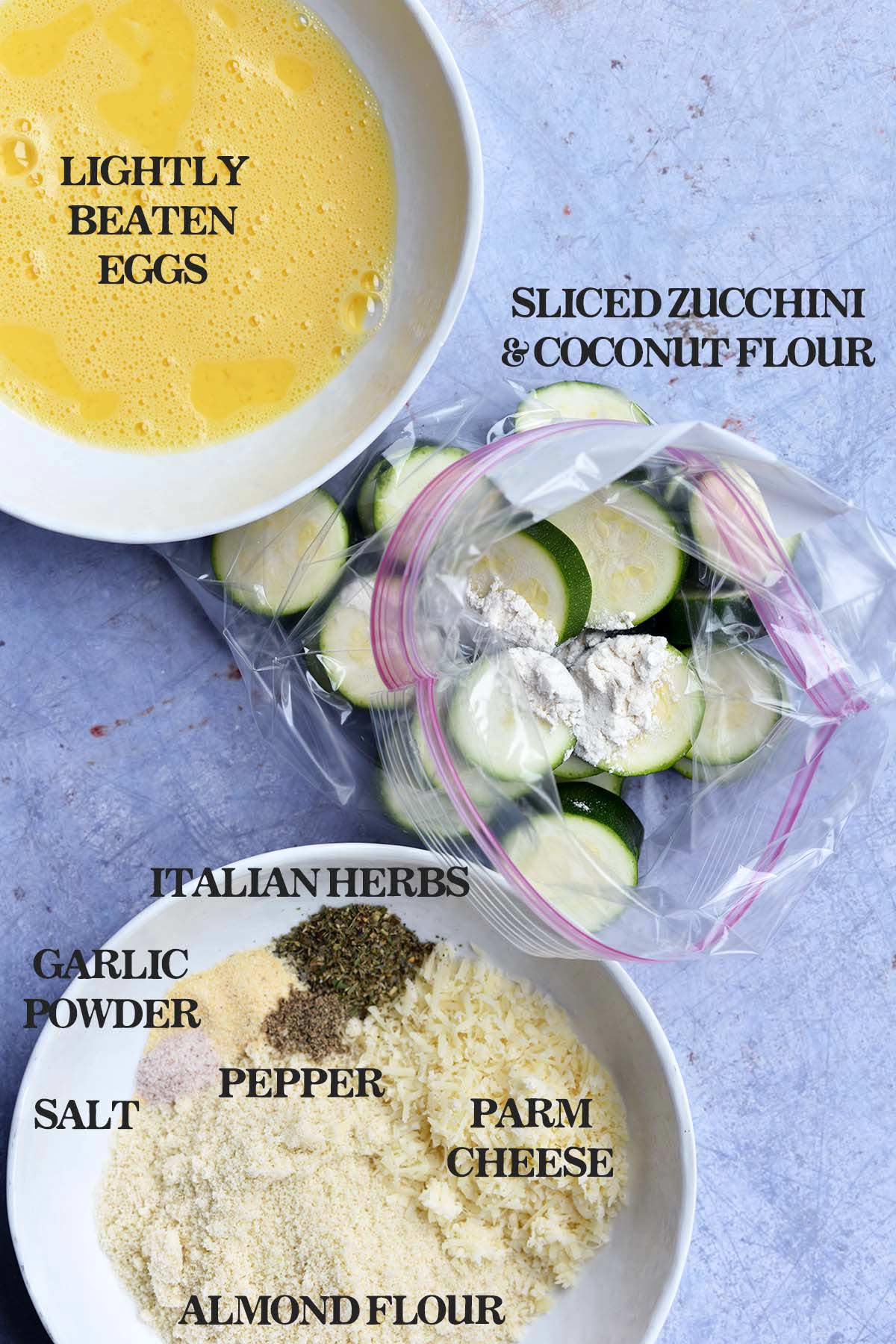 how carb crispy baked breaded zucchini slices ingredients