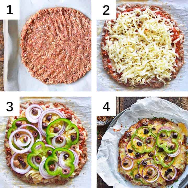 how to make meat crust pizza