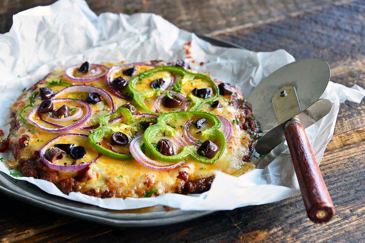 low carb keto paleo friendly meat crust pizza