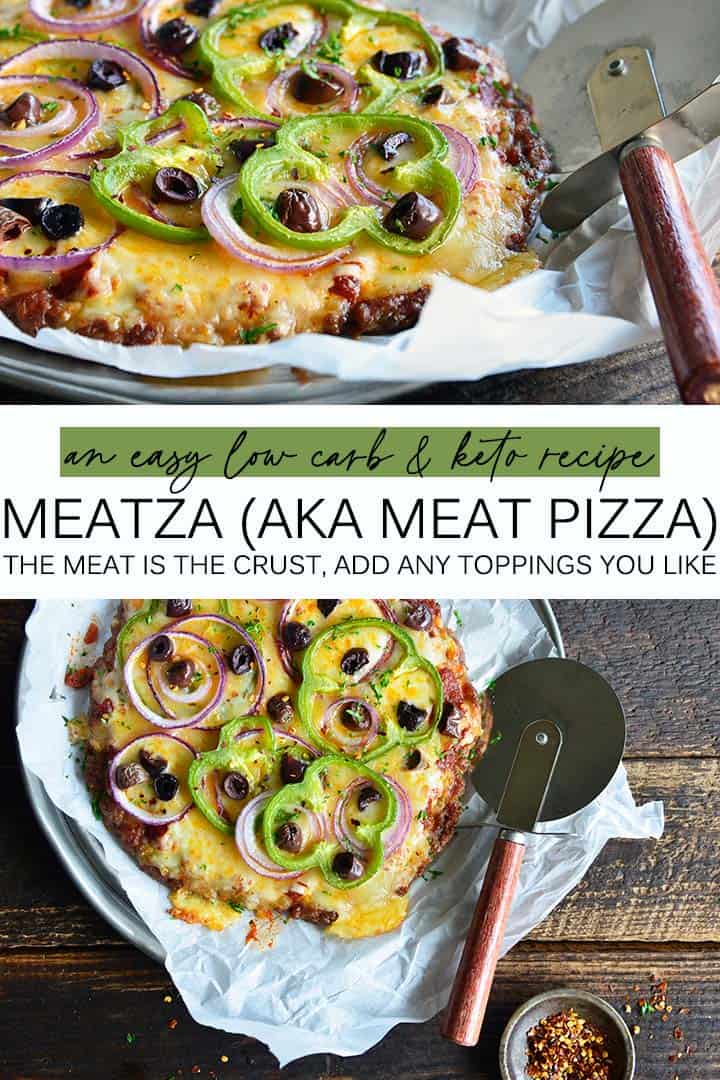 meatza aka meat pizza recipe pin