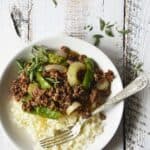 low carb unstuffed peppers stir fry featured image