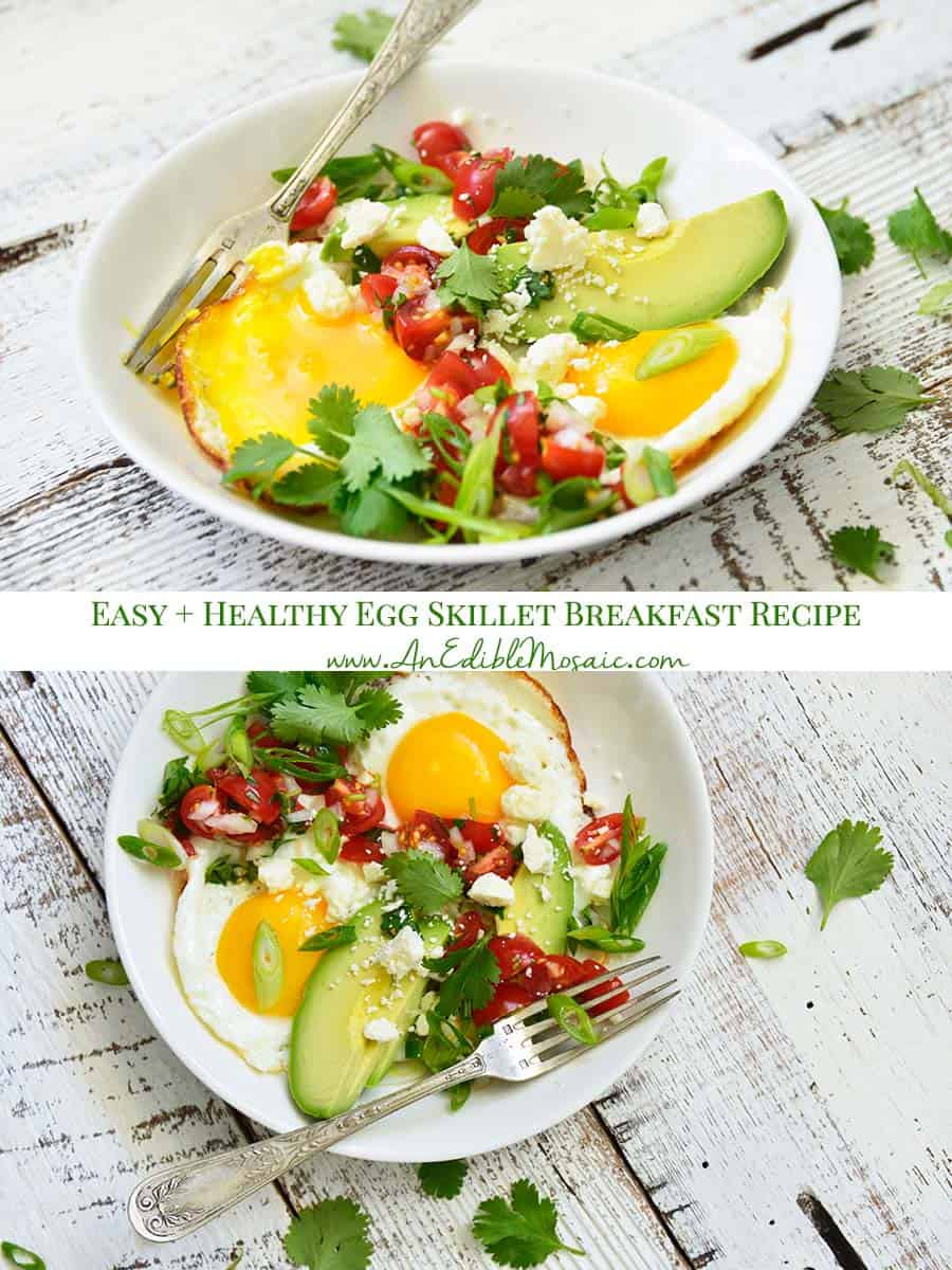 Low Carb Easy and Healthy Egg Skillet Breakfast Recipe Pin