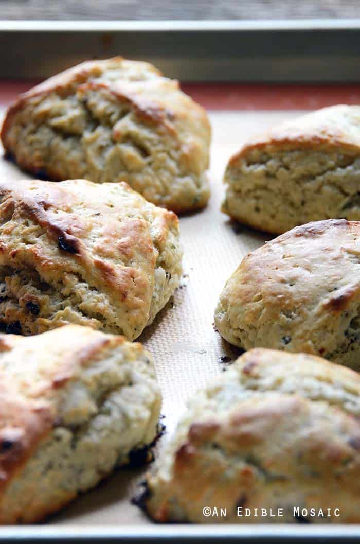 baked scones on tray