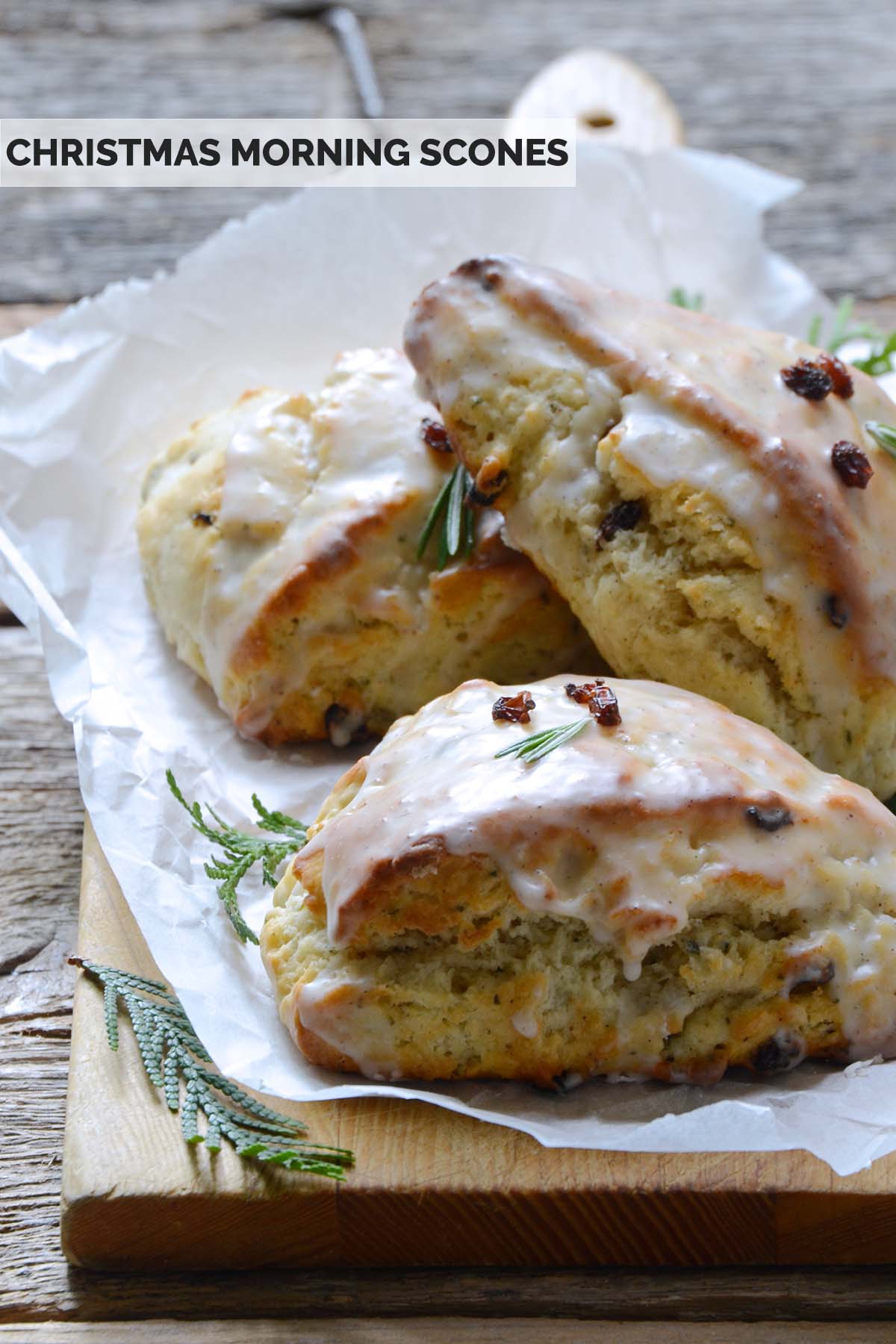 christmas morning scones recipe pin