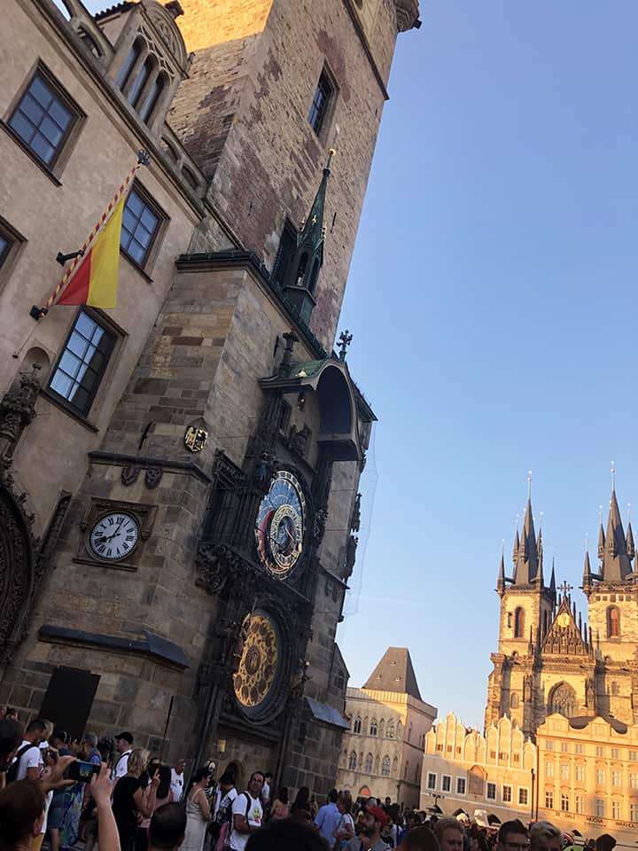 Astronomical Clock with Tyn Church in Background