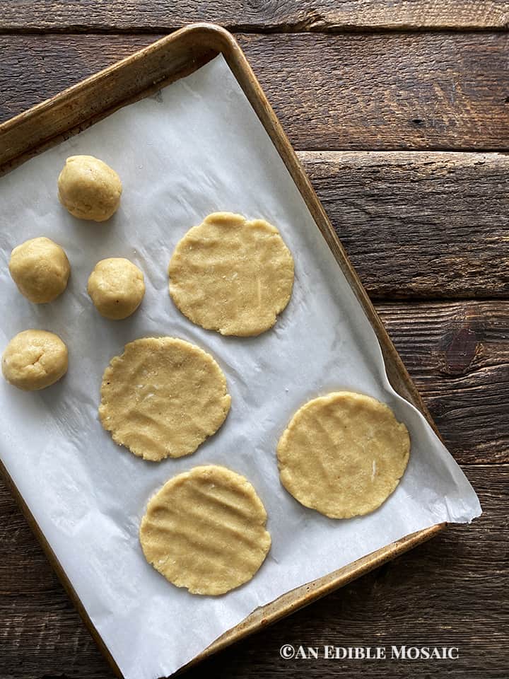 Pierogi Dough on Baking Tray