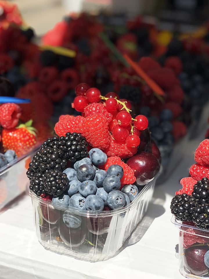 Basket of Fresh Berries for Sale