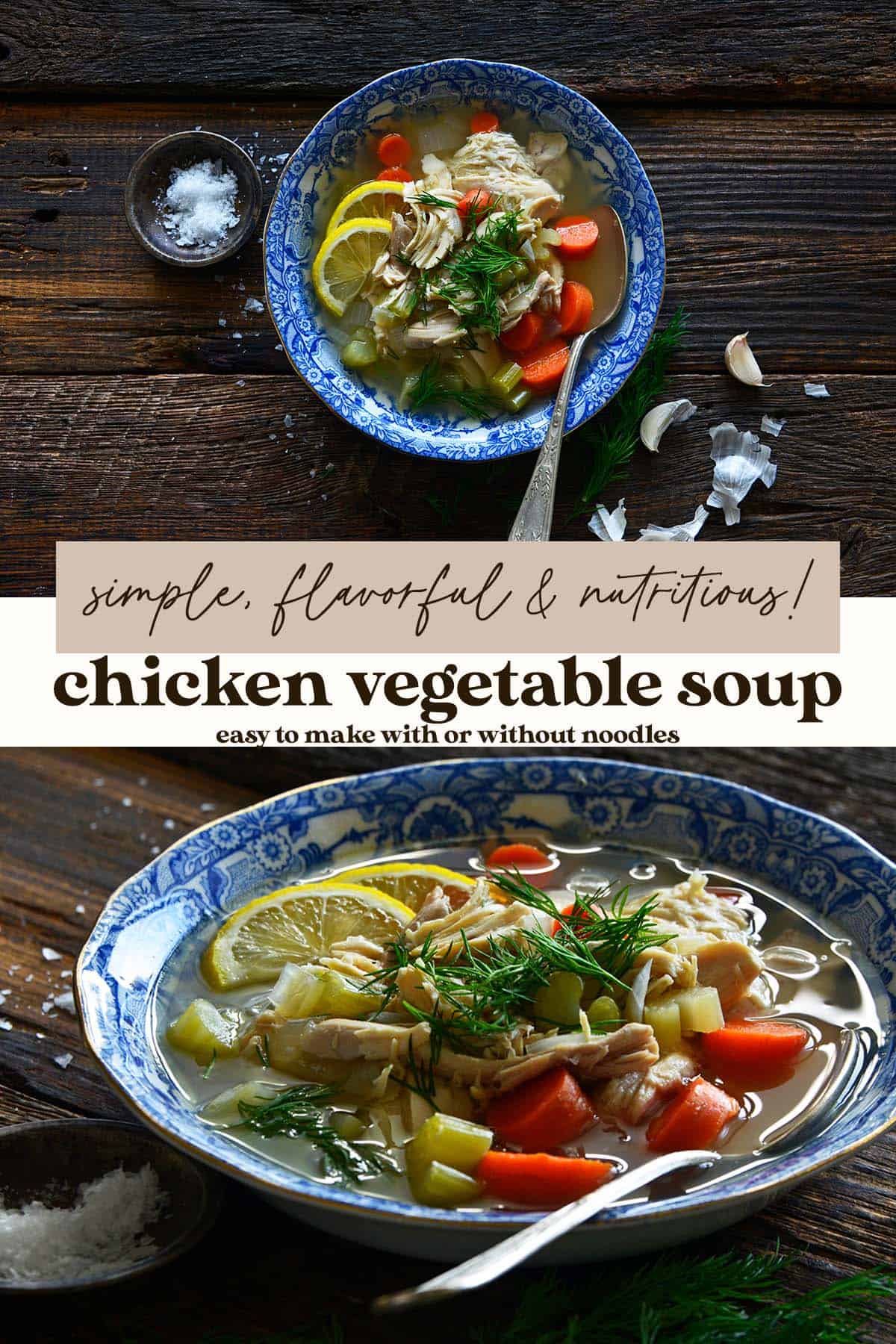 chicken vegetable soup recipe pin