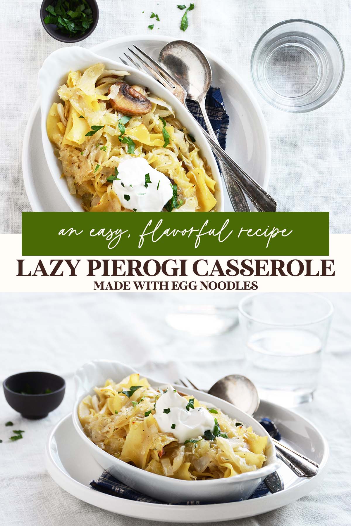 lazy pierogi casserole recipe pin