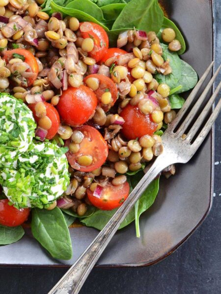 lentil salad recipe featured image