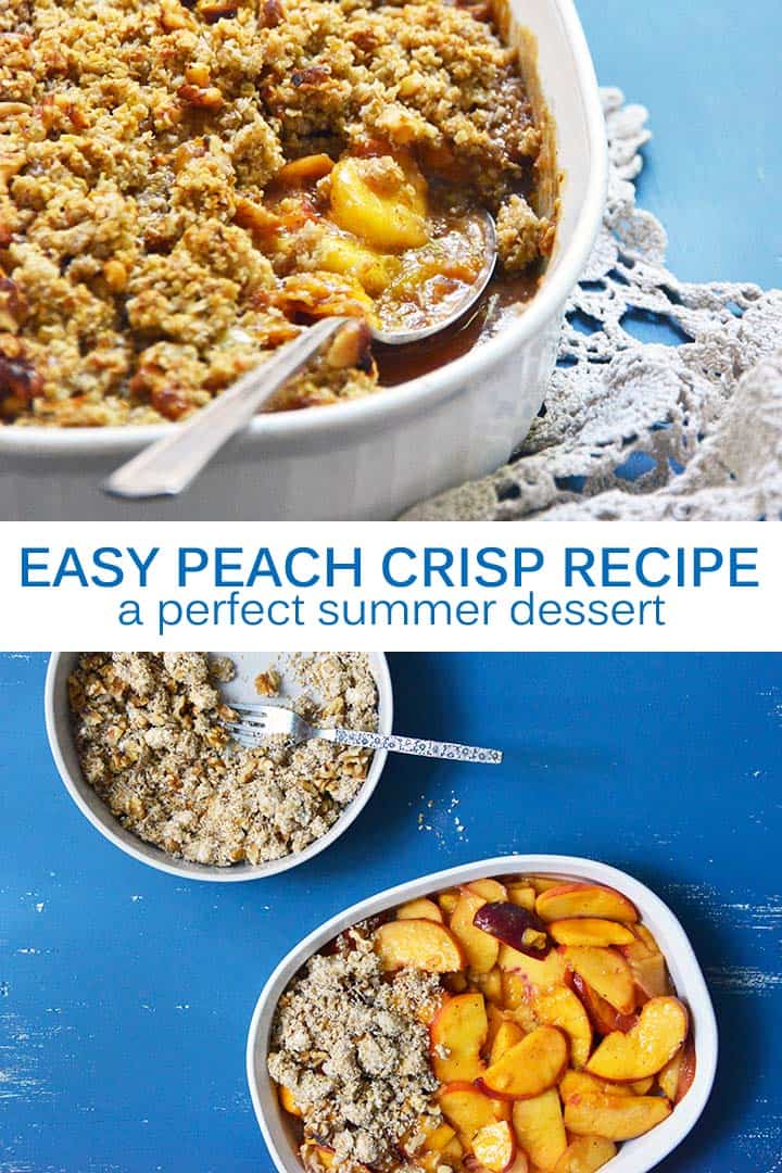 Easy Peach Crisp Recipe Pin
