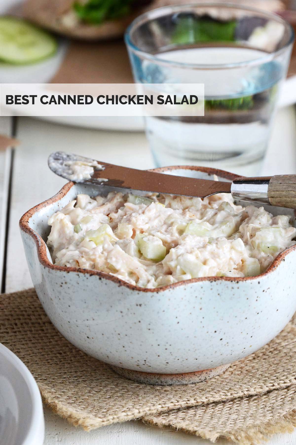 best budget friendly canned chicken salad with greek yogurt recipe pin