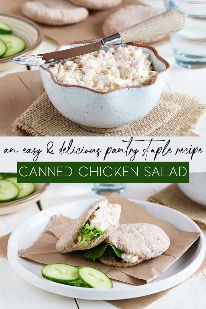 canned chicken salad recipe pin
