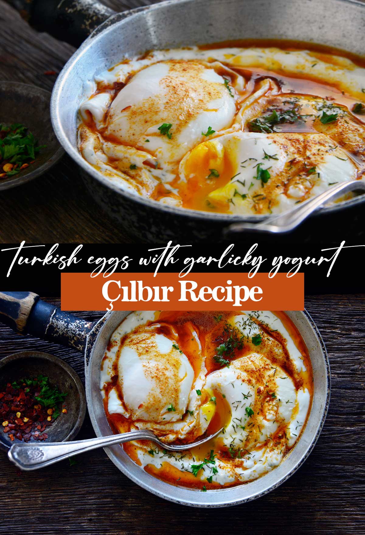 Cilbir eggs recipe pin