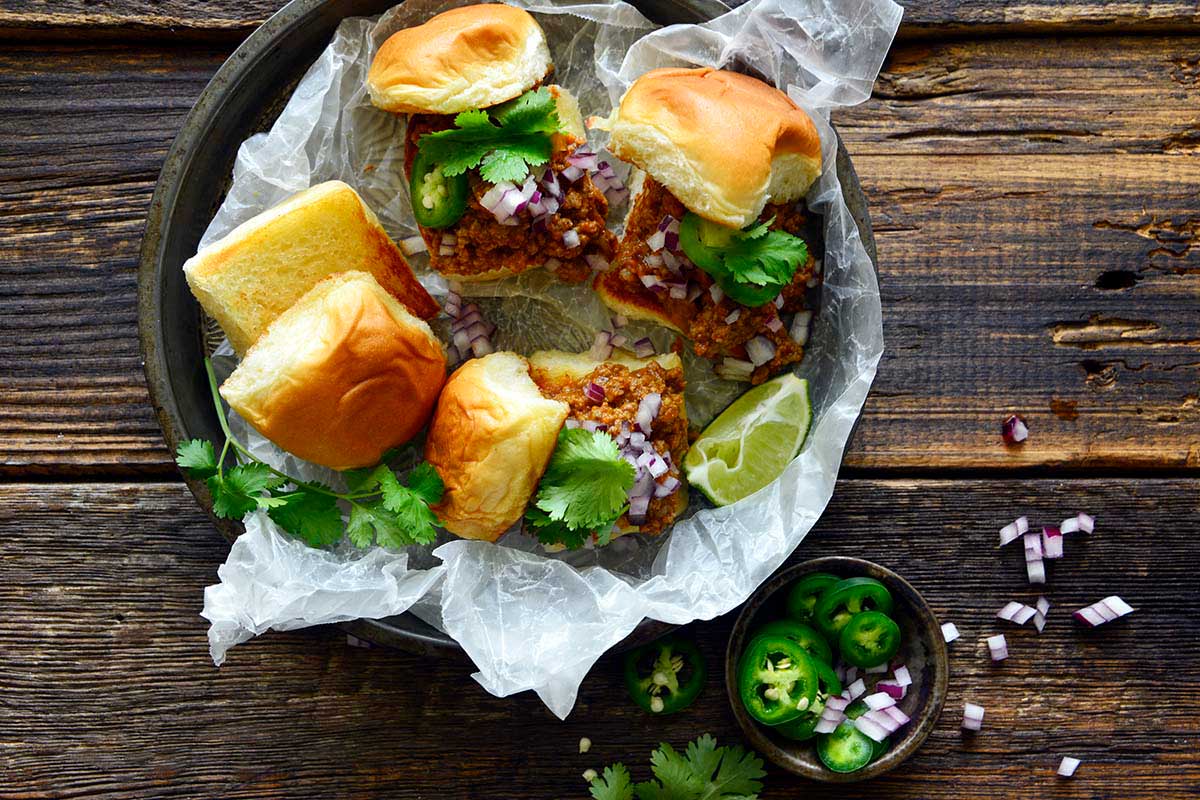 indian sloppy joes on slider buns