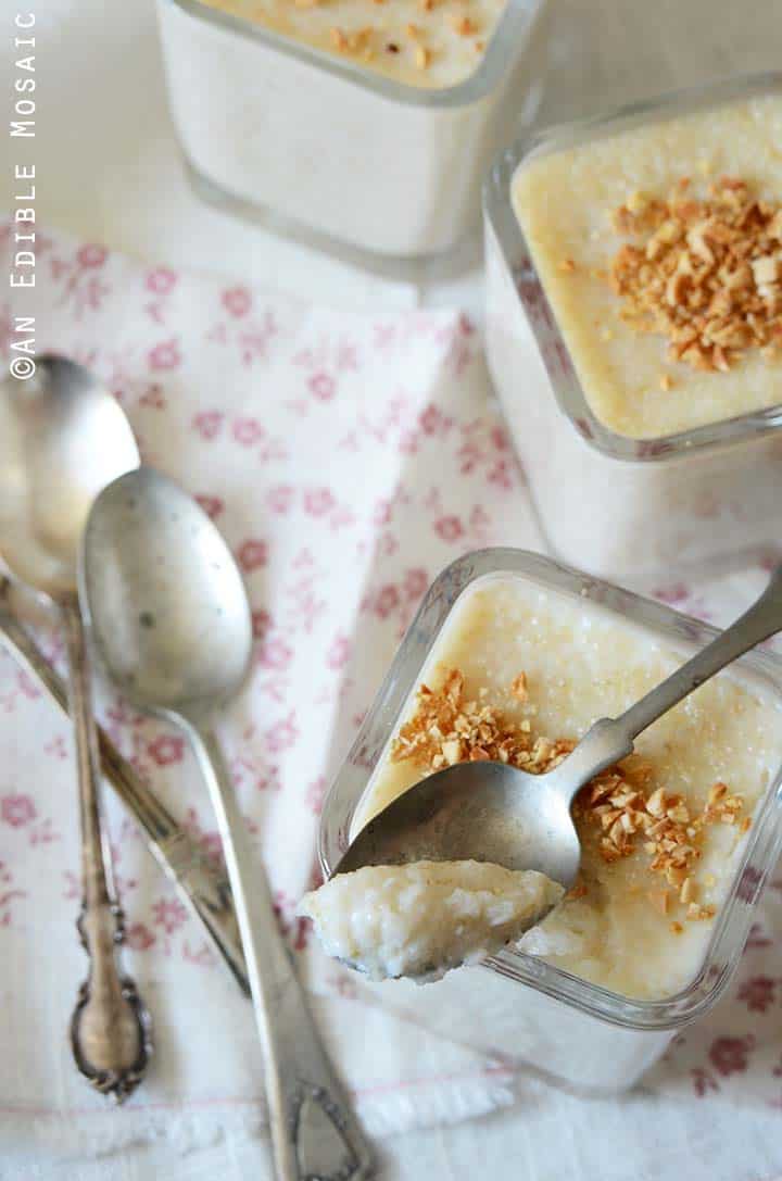 Brown Rice Pudding Recipe with Spoonful of Pudding