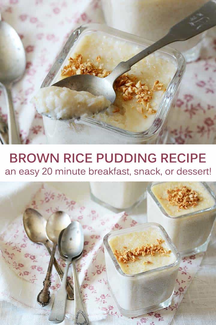 Brown Rice Pudding Recipe Pin