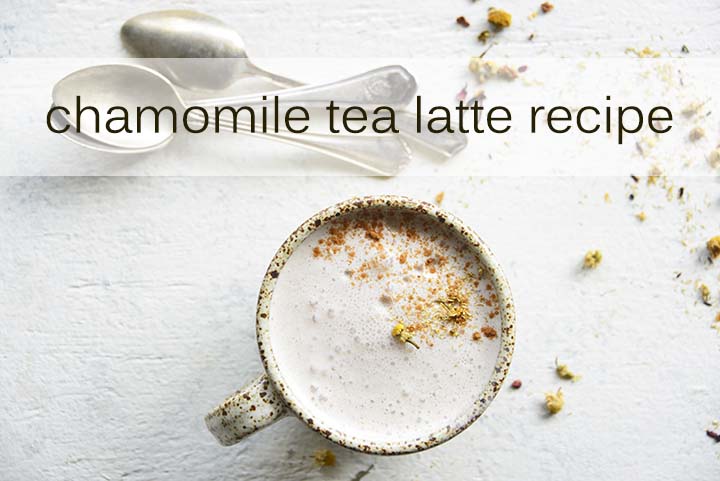 Chamomile Tea Latte with Description
